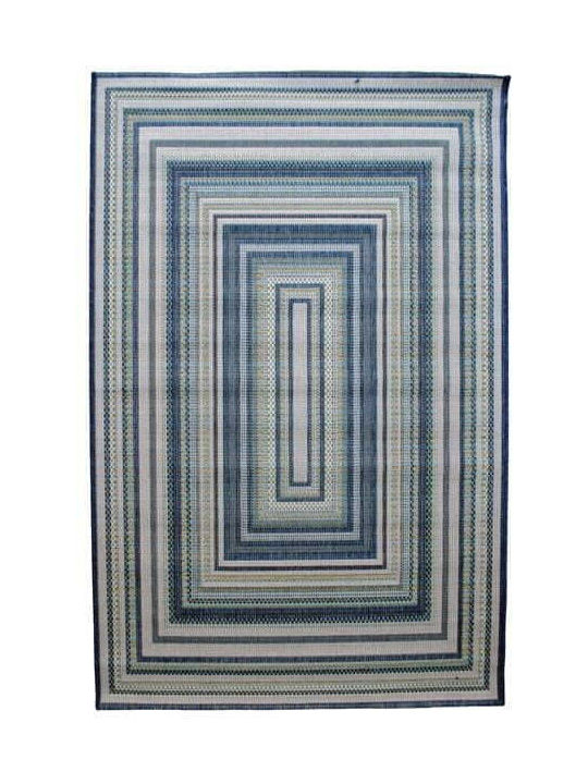 Wicker Rug 133x190 Aurela 607 Blue Eurofil