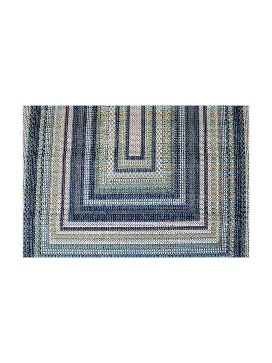 Wicker Rug 133x190 Aurela 607 Blue Eurofil