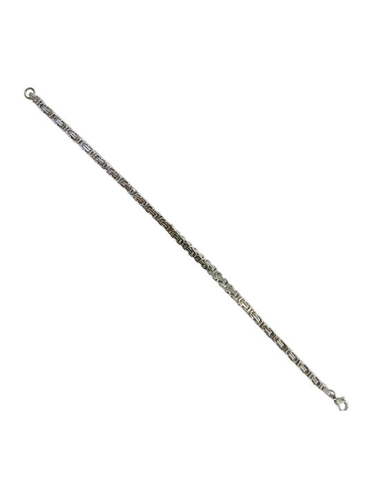 Kalliopi Silver Βραχιόλι από Ανοξείδωτο Ατσάλι 24cm