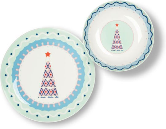 Excelsa Set De Masă De Crăciun Pentru Mâncare 12 Bucăți Xmas Sweet Pastels