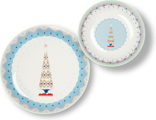 Excelsa Set De Masă De Crăciun Pentru Mâncare 12 Bucăți Xmas Sweet Pastels