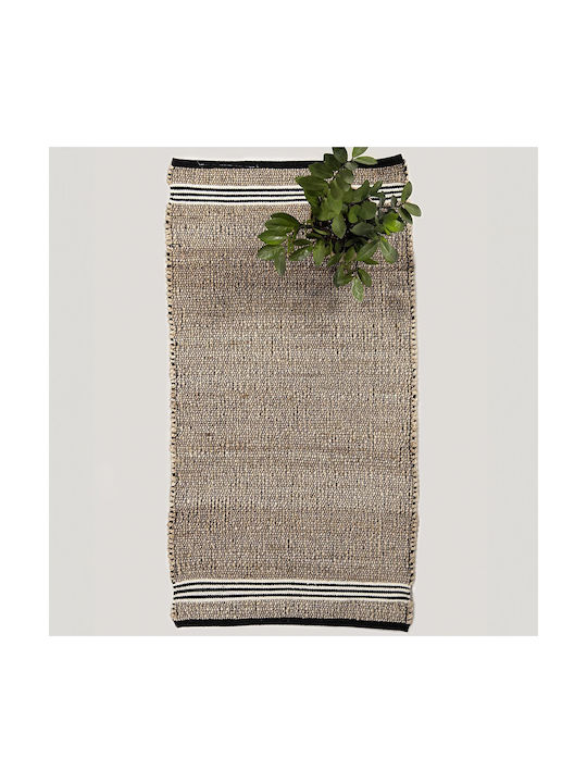 Nima Ray Χαλί Ορθογώνιο από Γιούτα Μπεζ 60x130cm