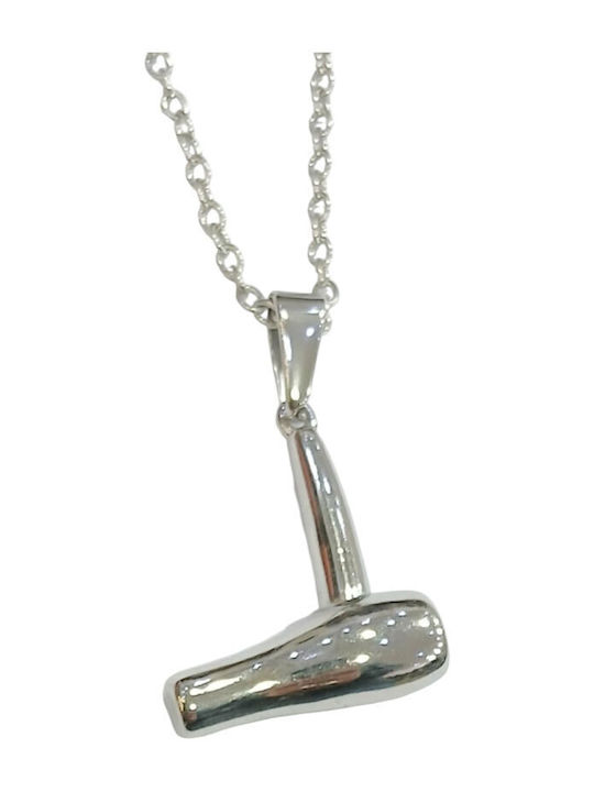 Kalliopi Silver Κολιέ από Ατσάλι