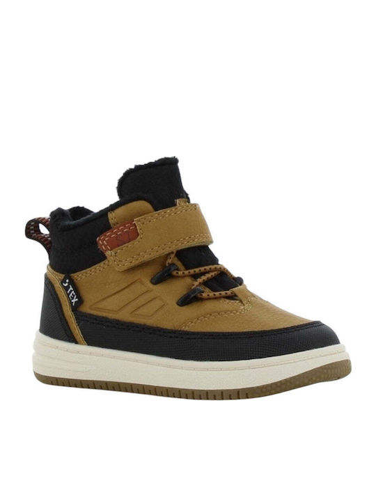 Anatomical Kids Boots with Velcro Tabac Brown