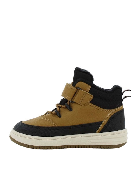 Anatomical Kids Boots with Velcro Tabac Brown