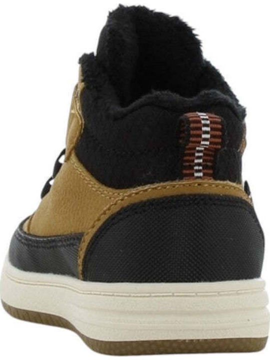 Anatomical Kids Boots with Velcro Tabac Brown