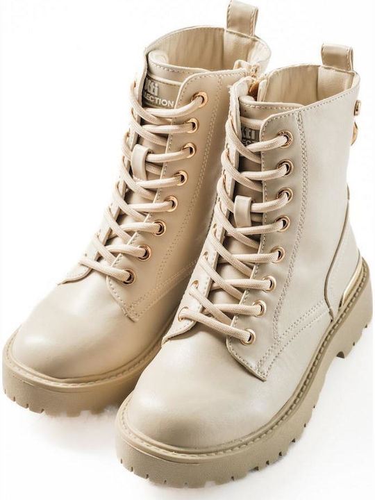 Kinderstiefel mit Reißverschluss Beige