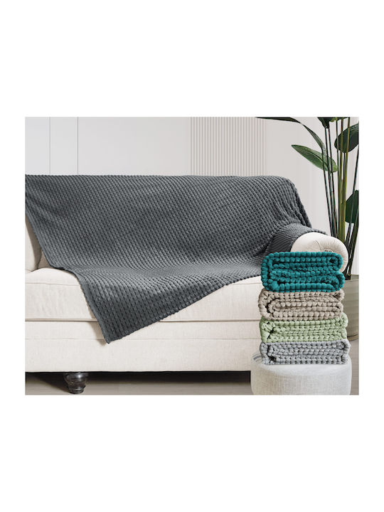 Kipper Edward Κουβέρτα Fleece Μονή 150x220εκ. Light Grey