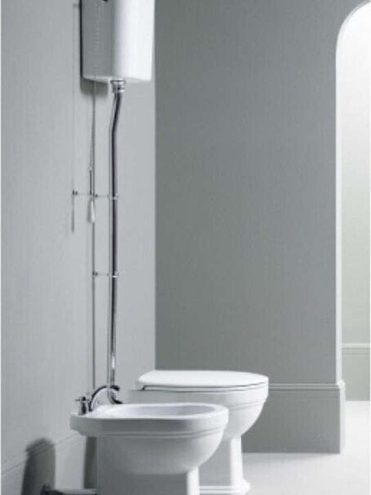 GSI Stehende Toilette mit Spülung mit Deckel Sanftes Schließen Weiße