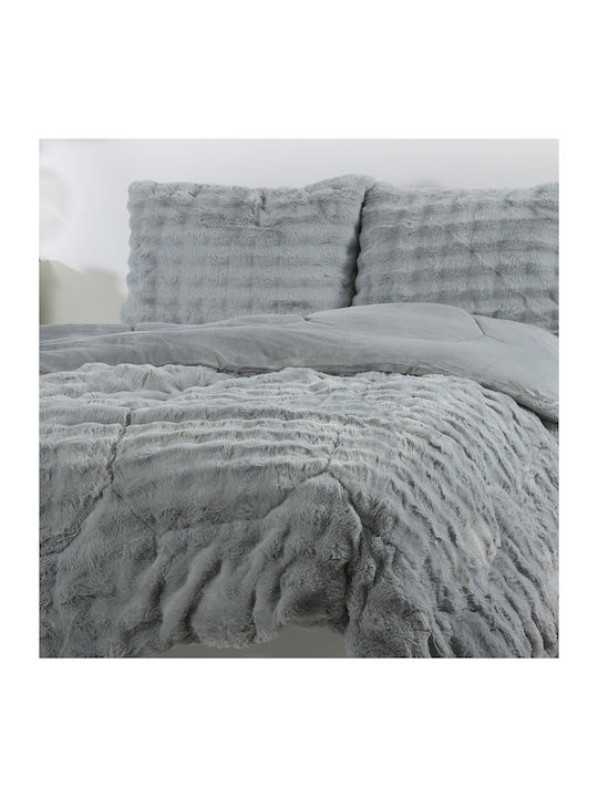Silk Fashion Duvet Cover Queen 220x240cm Burble Grey 320 GSMGsm