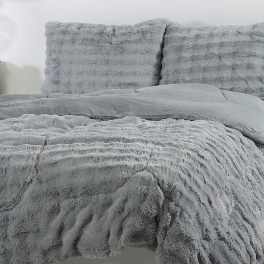 Silk Fashion Κουβερτοπάπλωμα Υπέρδιπλο 220x240εκ. Burble Γκρί 320 GSM