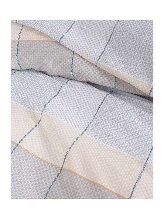 Rythmos Duvet Set Queen 220x240cm Colette Grey Light Blue 3pcs 380 GSMGsm