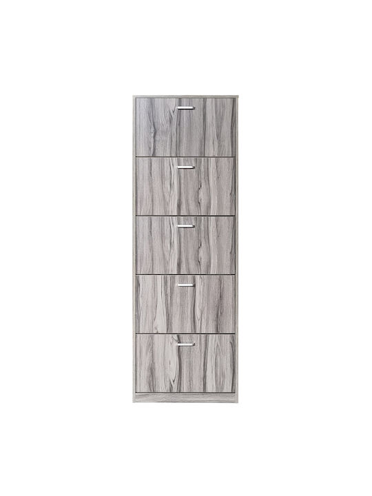 Gyda Wooden Shoe Organizer Gray 60x20x182.5cm