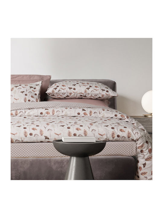 Das Home Duvet Cover Set Cotton Single with Pillowcase 160x240 Beige, Brown