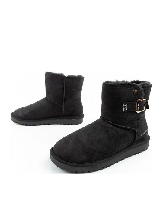 Suede Kids Boots Black