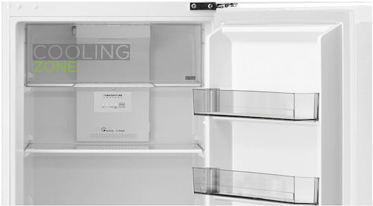 Midea Kühlschrank mit Doppeltür 266Es Total NoFrost H165.7xB54.5xT61cm. Weiß MDRT385MTE01