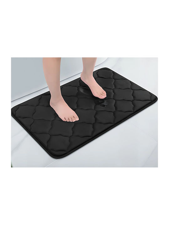 Non-Slip Bath Mat Memory Foam 27603 Black 50x40cm