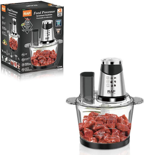 Raf Mini Chopper Multi 600W With 3lt Capacity Black