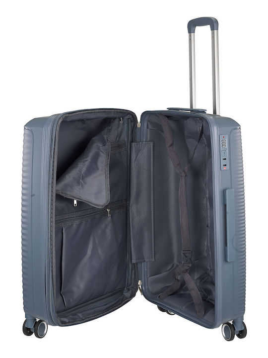 Σετ Βαλίτσες Xplorer 172 Γκρι 3τμχ Πολυπροπυλένιο Tsa & Επέκταση Γκρι