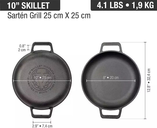 Victoria Pan aus Gusseisen mit Emaillebeschichtung 25cm