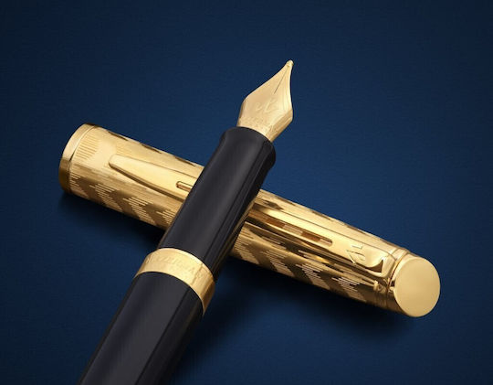 Waterman Hemisphere Füllfederhalter Mittel aus Stahl mit schwarzer Tintenfarbe
