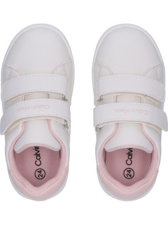 Kinder Sneakers mit Klettverschluss Ecru