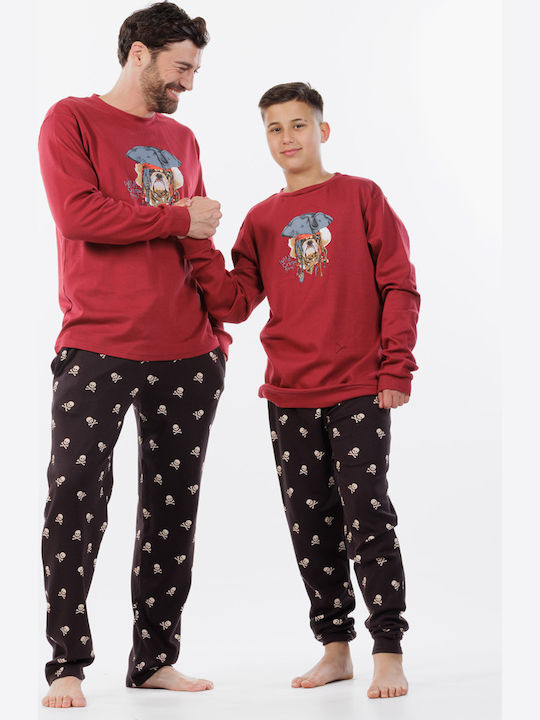 MEI Детска пижама Зимна Red