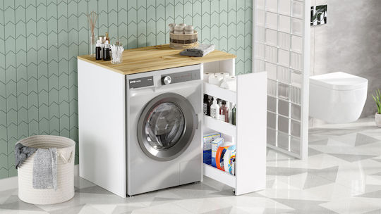 Hanah Home Баня Кабинет за пералня Ширина93.5xДължина60xВисочина88.3см Бял