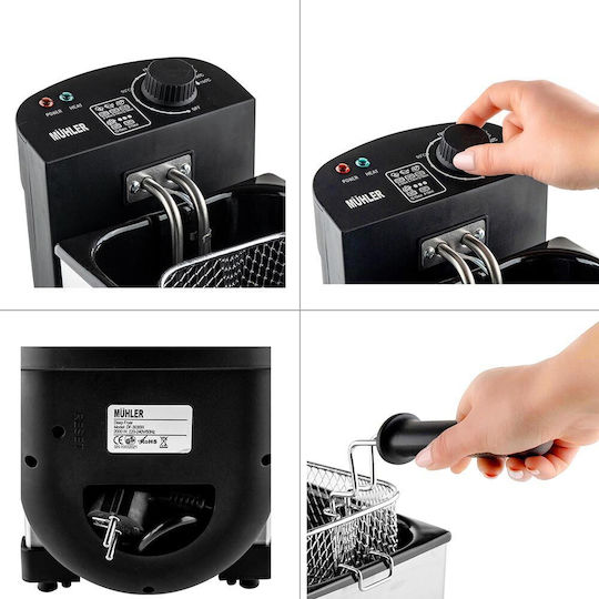 Muhler DF-3030IX Deep Fryer 3lt Silver