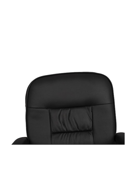 Πολυθρόνα Επισκέπτη με Μπράτσα Μαύρη 61.5x62x98cm