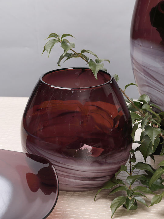 HFA Decorative Bowl Purple 21.5x15x12cm