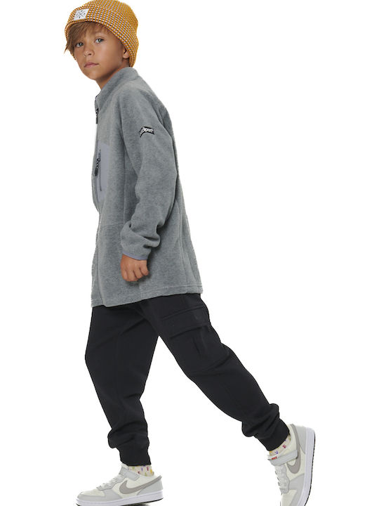 Sportlich Kinderstrickjacke Fleece Gray