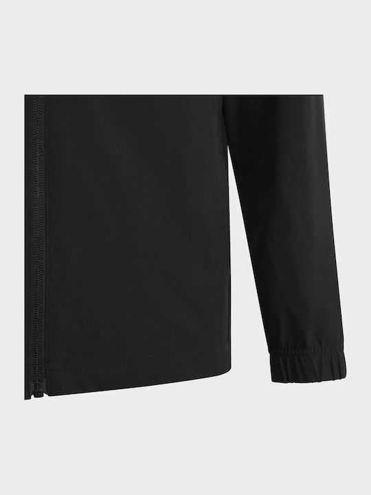 Sportlich Kinderstrickjacke mit Kapuze Schwarz
