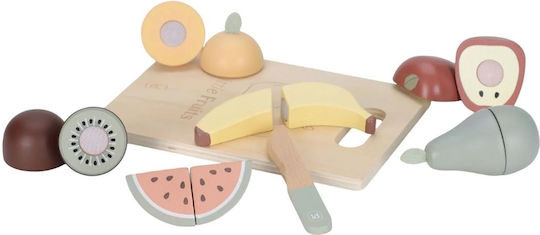 Holzschneidebrett mit Obst für 2+ Jahre 8 Stück LD2504