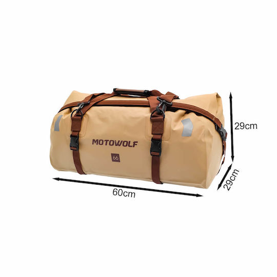 Motowolf MDL0717 Σάκος Ουράς Μοτοσυκλέτας Αδιάβροχος 66lt Καφέ