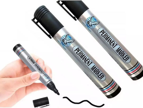 Marker Permanent Negru Vârf Rotund – Rezistent la Apă 2mm