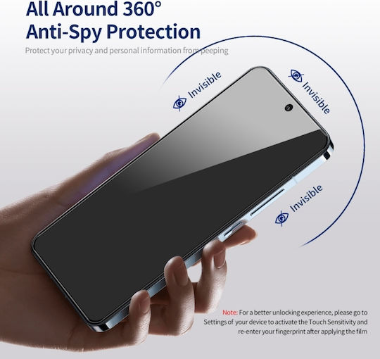 Privacy Full Face Tempered Glass (Galaxy A54)