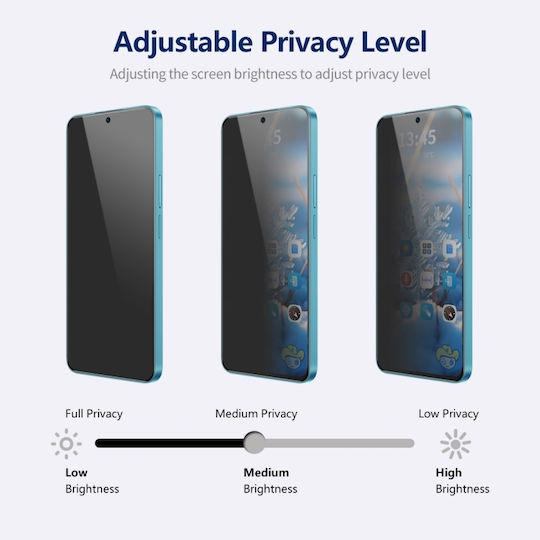 Privacy Full Face Tempered Glass (Galaxy A54)