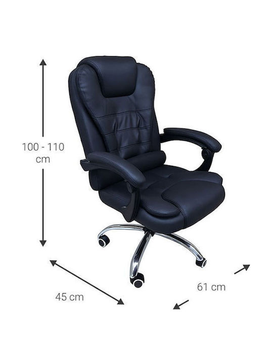 Polihome Vaughan Executive Office Chair with Recline Black