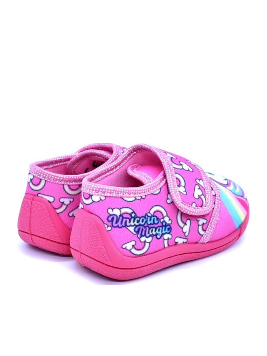 Kids Slippers Fuchsia Unicorn