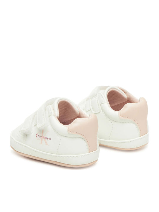 Calvin Klein Βρεφικά Sneakers Αγκαλιάς Λευκά