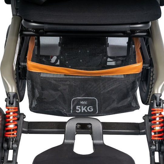 Mobiak Turbotech Ηλεκτροκίνητο Αναπηρικό Αμαξίδιο 12" Πτυσσόμενο 0805722 Γκρι