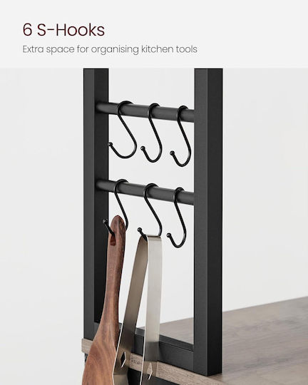 Vasagle Kitchen Rack Metal Gray 40x40x60cm
