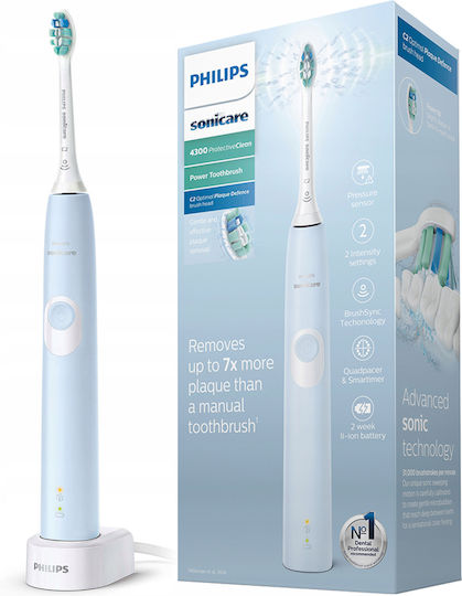 Philips Sonicare ProtectiveClean 4300 Електрическа Четка за Зъби с Таймер Син