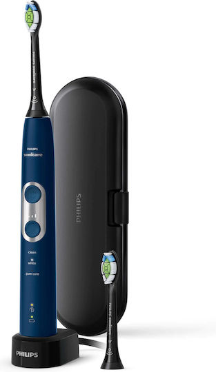 Philips Sonicare ProtectiveClean 6100 Електрическа Четка за Зъби с Калъф за Пътуване Тъмносин