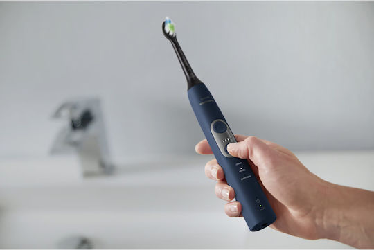 Philips Sonicare ProtectiveClean 6100 Електрическа Четка за Зъби с Калъф за Пътуване Тъмносин