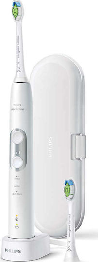 Philips Sonicare Protective Clean 6100 Ηλεκτρική Οδοντόβουρτσα με Χρονομετρητή, Αισθητήρα Πίεσης και Θήκη Ταξιδίου Λευκή