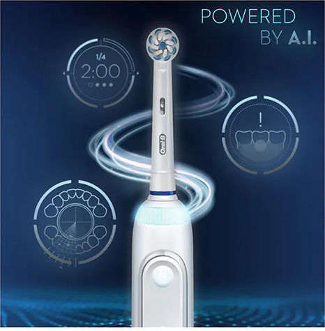 Oral-B Genius X 20000N Electric Toothbrush with Pressure Sensor and Travel Case White
