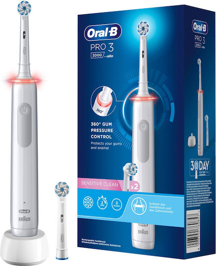 Oral-B Pro 3 3000 Електрическа Четка за Зъби с Таймер Бял