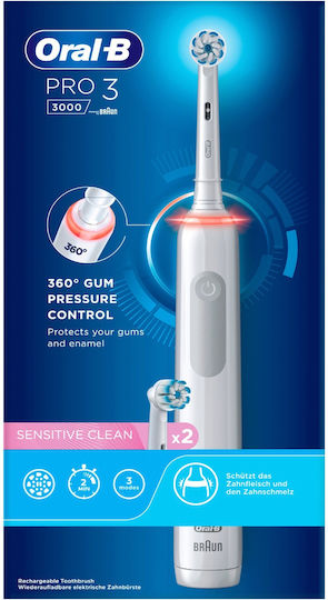 Oral-B Pro 3 3000 Електрическа Четка за Зъби с Таймер Бял
